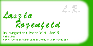 laszlo rozenfeld business card